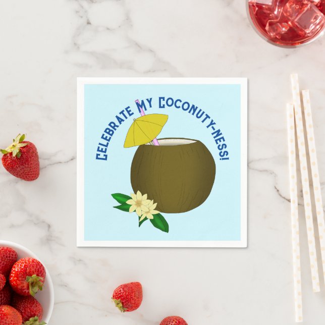 Tropical Coconut Drink Napkins (Insitu)