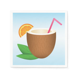 Tropical Coconut Drink Paper Napkins
