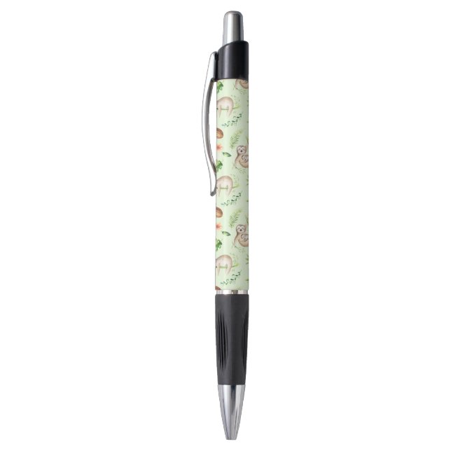Tropical Coconut Sloth Pattern Pen (Top (Vertical))