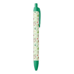 Tropical Coconut Sloth Pattern Pen