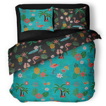 Tropical Collage 🌴 Duvet Cover (different Sides) by aura2000 at Zazzle