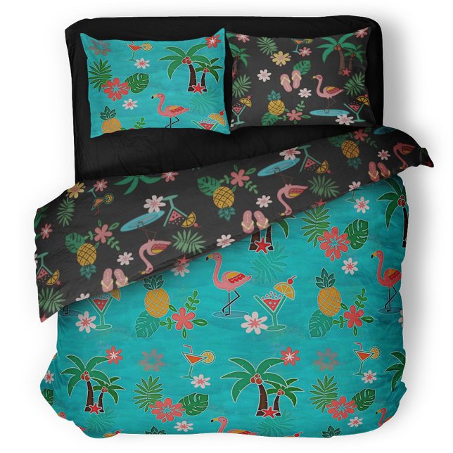 Tropical Collage 🌴 Duvet Cover (different sides) (Creator Uploaded)