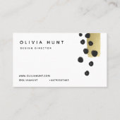 Tropical Collage & Gold Metallic Look Business Card (Back)
