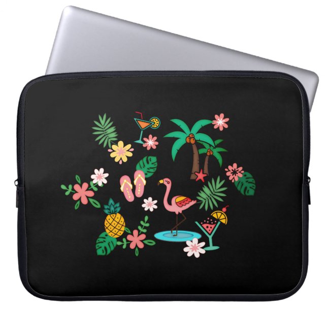 Tropical Collage Laptop Sleeve (Front)