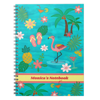 Tropical Collage Notebook with your Title