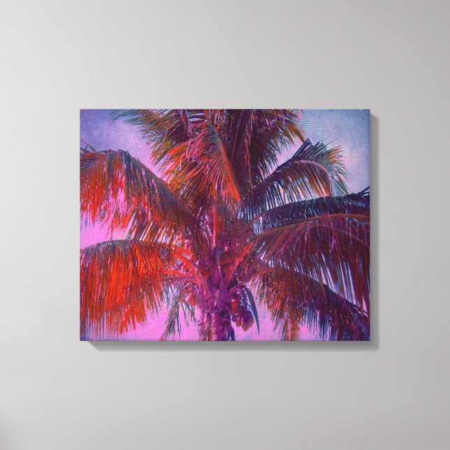 Tropical Color Wave Stretched Canvas Print (Front)