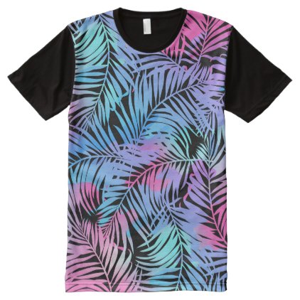 Tropical colored palms All-Over-Print shirt
