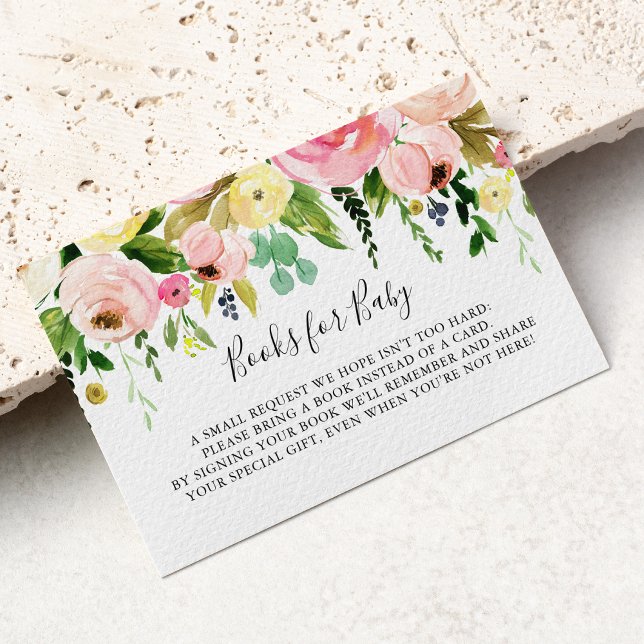 Tropical Colorful Autumn Baby Shower Book Request Enclosure Card (Creator Uploaded)