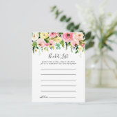 Tropical Colorful Autumn Floral Bucket List Cards (Standing Front)