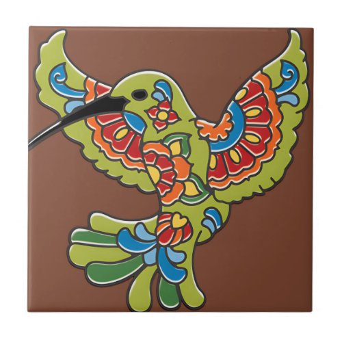 tropical colorful birds tiles