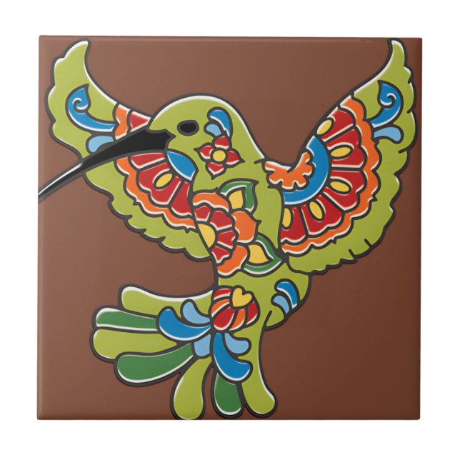 tropical colorful birds tiles (Front)
