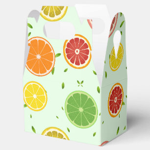 Tropical colorful Citrus SUMMER Orange lemon Slice Favor Boxes