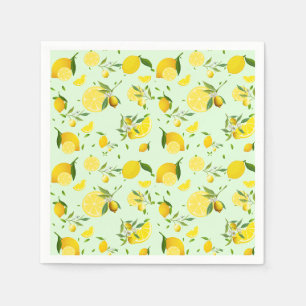 Tropical colorful Citrus SUMMER Orange lemon Slice Napkins