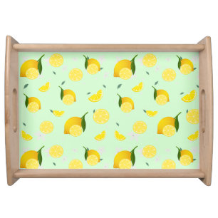 Tropical colorful Citrus SUMMER Orange lemon Slice Serving Tray