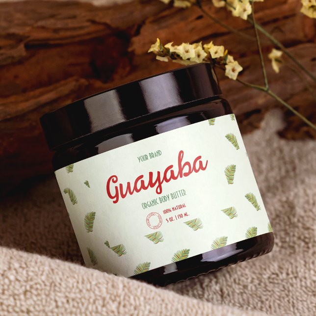 Tropical Colorful Cosmetics Jar Wrap Around Label (Creator Uploaded)