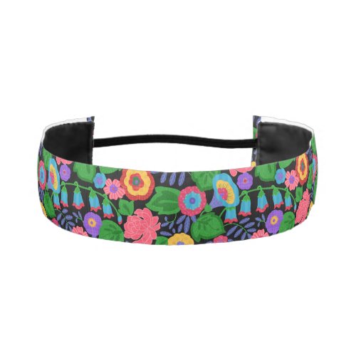 Tropical Colorful Flowers Floral Summer Pattern Athletic Headband