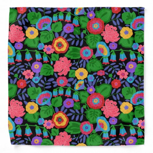 Tropical Colorful Flowers Floral Summer Pattern Bandana