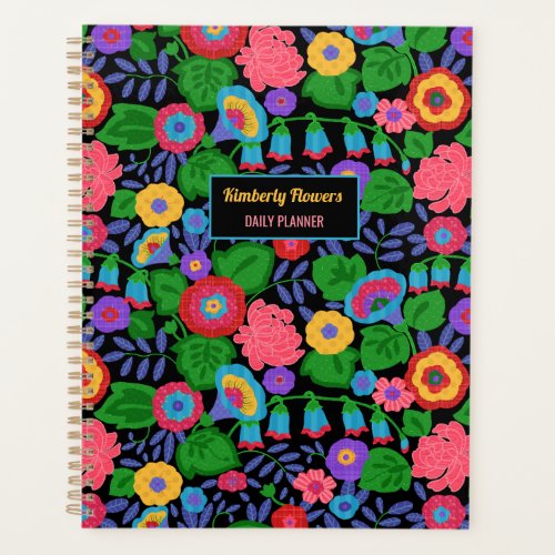 Tropical Colorful Flowers Floral Summer Pattern Planner