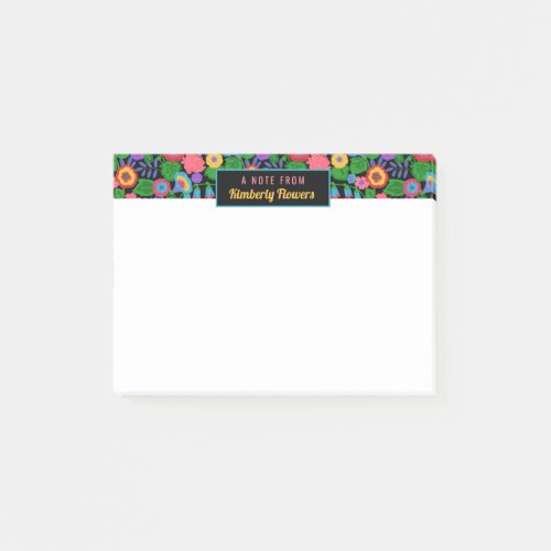 Tropical Colorful Flowers Floral Summer Pattern Post_it Notes