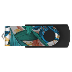 Tropical Colorful Foliage Leaves Nature Flash Drive