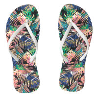 Tropical Colorful Plants Flip Flops