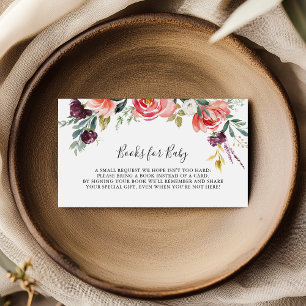 Tropical Colorful Summer Baby Shower Book Request Enclosure Card