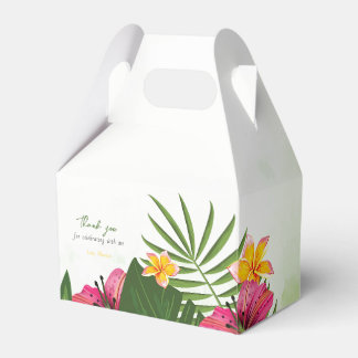 Tropical Colorful Summer Birthday Favor Box