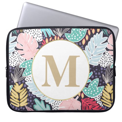 Tropical Colourful Collage Pattern Laptop Sleeve