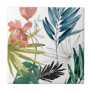 Tropical Composition Ceramic Tile