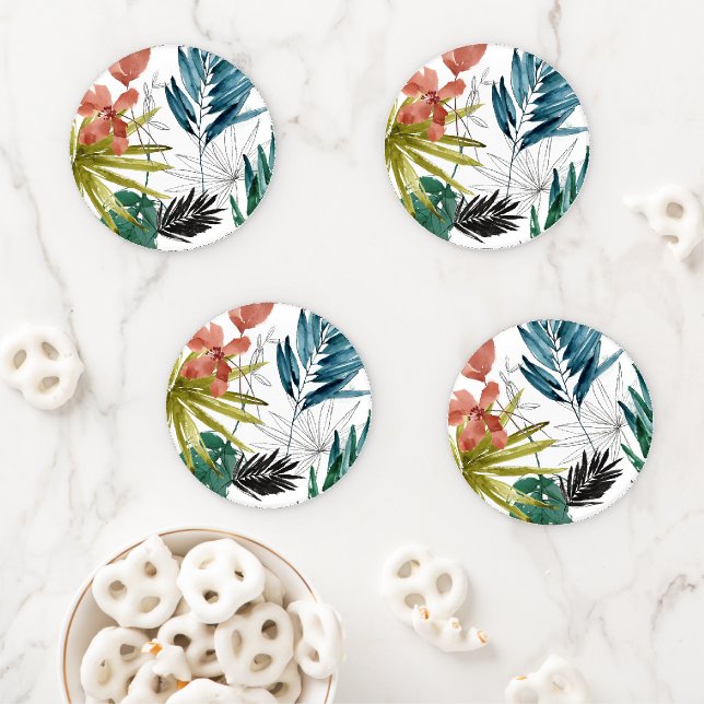 Tropical Composition Coaster Set (In Situ)