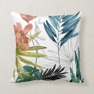 Tropical Composition Throw Pillow