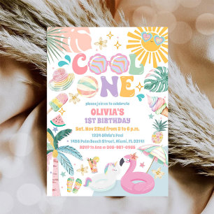 Tropical Cool One Birthday Invitation