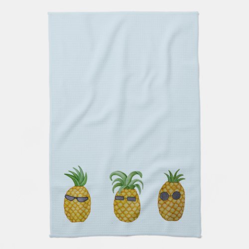 Tropical Cool Pineapples Kitchen Towel