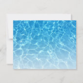 Tropical Cool Pool Party Photo Thank You Card (Back)
