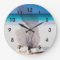Tropical Coral Beach Wall Clock