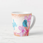 Tropical Coral, Pink Personalized Coffee Mug (Right Angle)