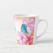Tropical Coral, Pink Personalized Coffee Mug (Right)
