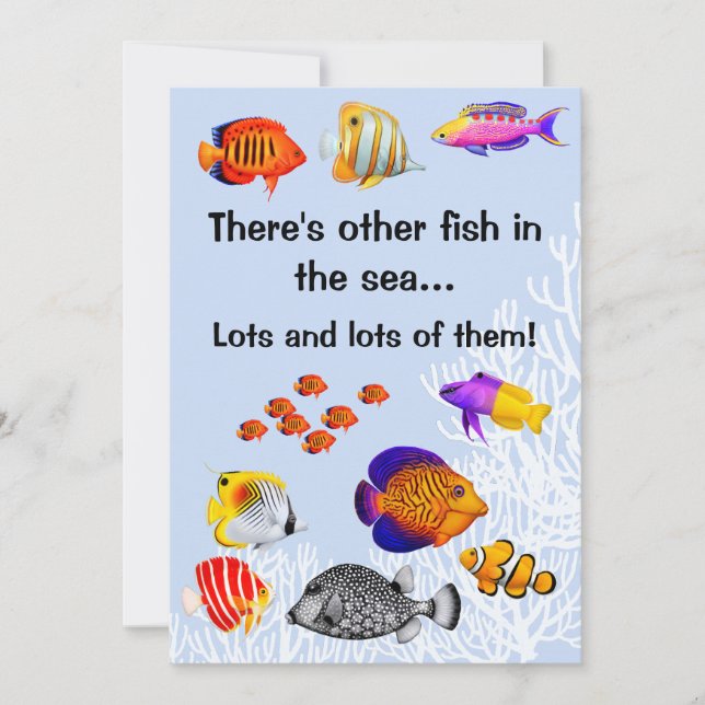 Tropical Coral Reef Fish Divorce Party Invitation (Front)