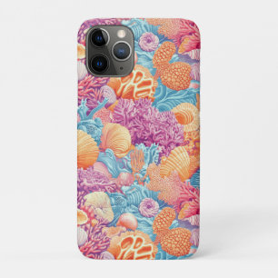 Tropical Coral Reef Turquoise Lavender Marine iPhone 11 Pro Case