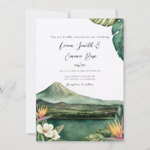 Tropical Costa Rica Destination Wedding  Invitation