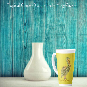 Tropical Crane Latte Mug