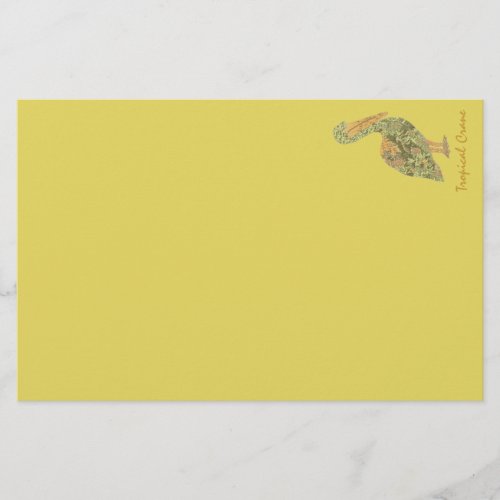 Tropical Crane Stationery