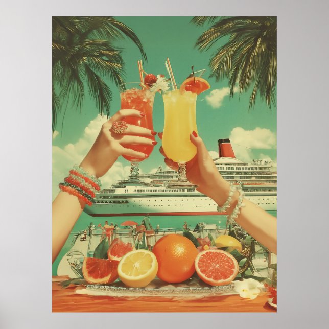 Tropical Cruise Cocktail Bliss Poster (Front)