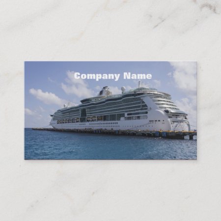 Tropical Cruise Ship Business Card