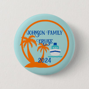 Tropical Cruise Vacation Button