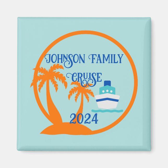 Tropical Cruise Vacation Magnet (Front)