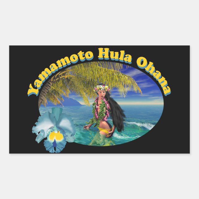 Tropical Custom For Yamamoto Hula Ohana Stickers 3 (Front)