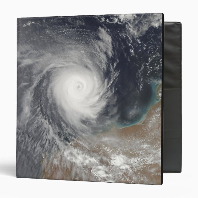 Tropical Cyclone Billy off Australia 3 Ring Binder (Front/Inside)