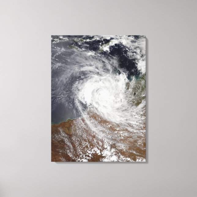 Tropical Cyclone Billy over Australia Canvas Print (Front)