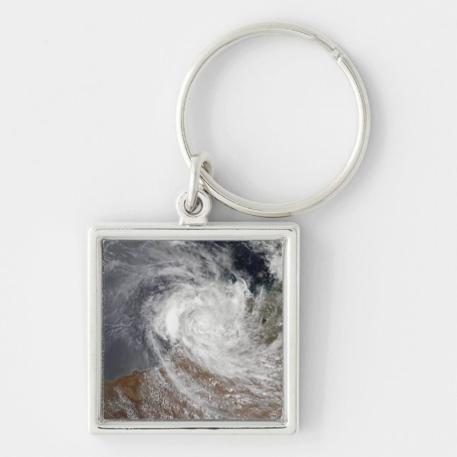 Tropical Cyclone Billy over Australia Keychain (Front)